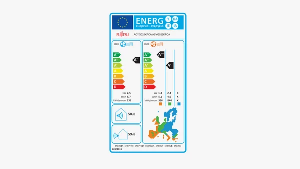 Fujitsu Ecolandia ASYG035KPCA/AOYG035KPCA Κλιματιστικό Inverter 12000 BTU A++/A+++ με Wi-Fi