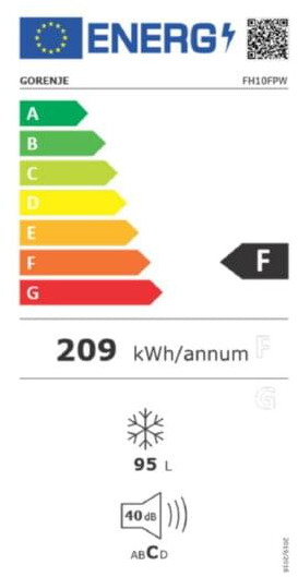 Gorenje FH10FPW Καταψύκτης Μπαούλο 95lt