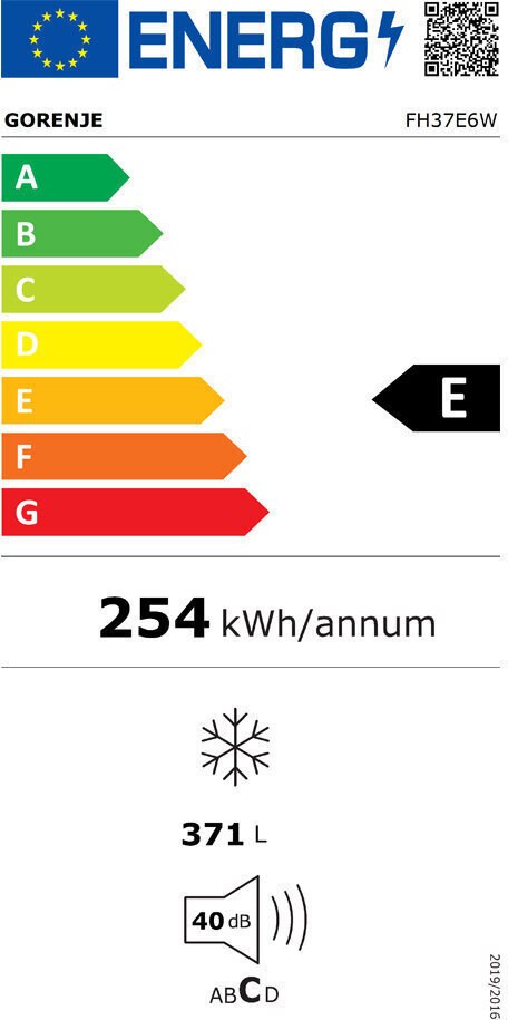 Gorenje FH37E6W Καταψύκτης Μπαούλο 371lt