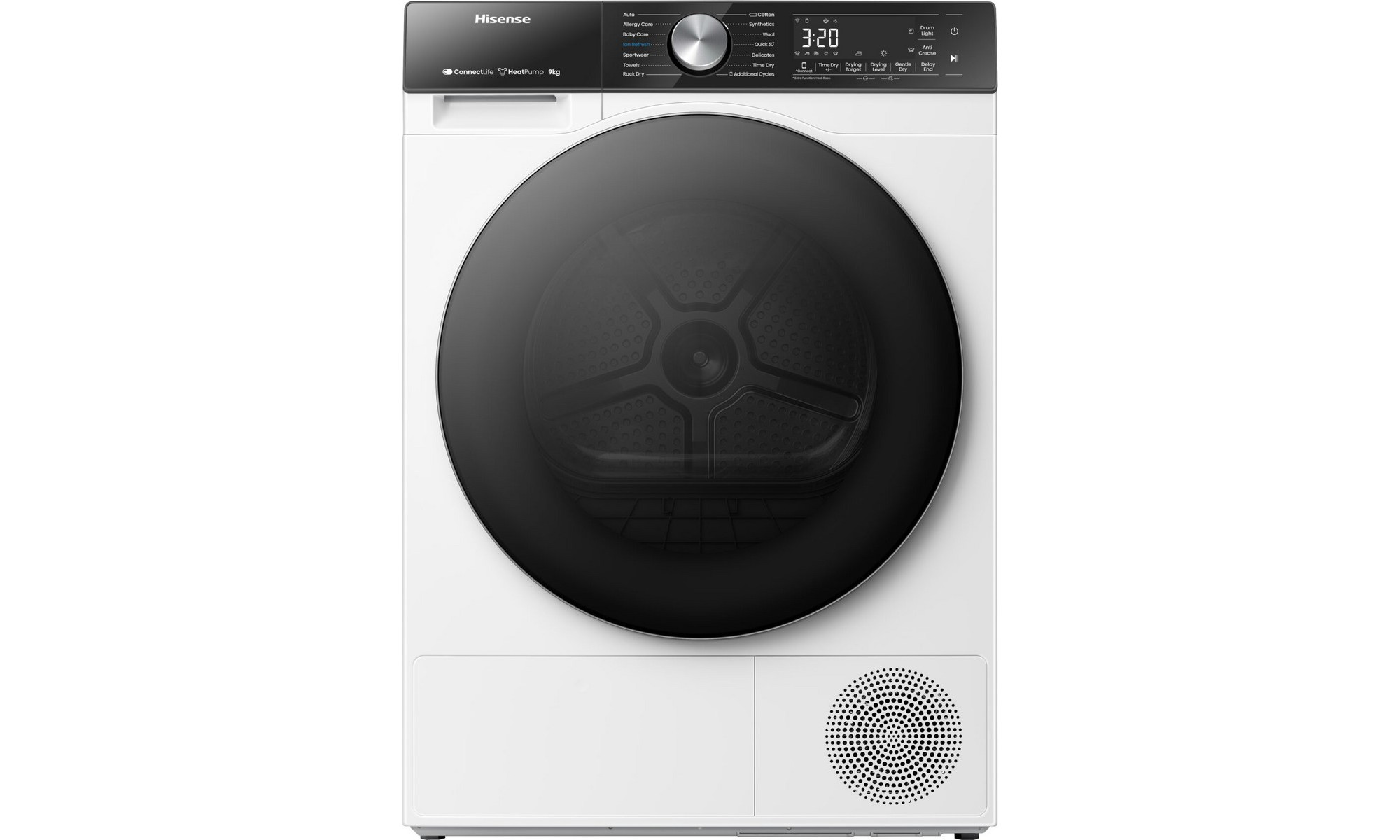 Hisense DH5S902BW Στεγνωτήριο Ρούχων 9kg A+++ με Αντλία Θερμότητας