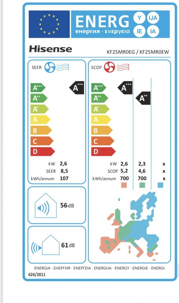 Hisense Energy Expert KF25MR0EG/KF25MR0EW Κλιματιστικό Inverter 9000 BTU A+++/A+++ με Wi-Fi