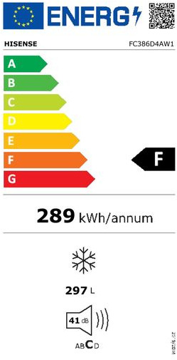 Hisense FC386D4AW1 Καταψύκτης Μπαούλο 297lt