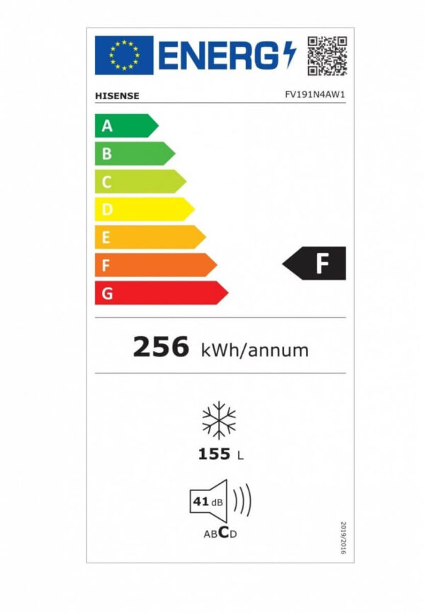 Hisense FV191N4AW1 Όρθιος Καταψύκτης 155lt No Frost