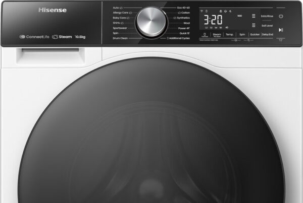 Hisense WF5S1043BW Πλυντήριο Ρούχων 10.5kg 1400 Στροφών