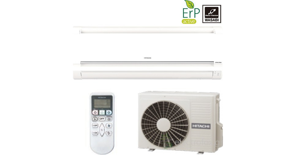 Hitachi RAS-S14HB/RAC-S14HB Κλιματιστικό Inverter 14000 BTU A+/A+++ με Ιονιστή