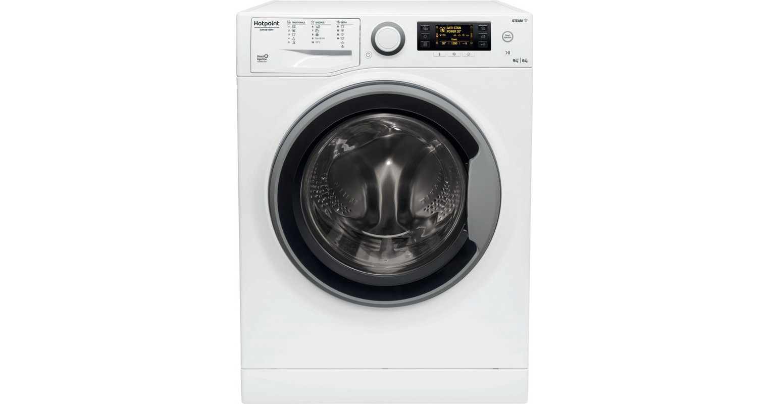 Hotpoint-Ariston RDD 966238 WS VJ EU Πλυντήριο Στεγνωτήριο Ρούχων 9kg / 6kg Ατμού 1600 Στροφές