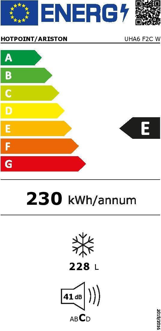 Hotpoint-Ariston UHA6F2CW Όρθιος Καταψύκτης 228lt No Frost