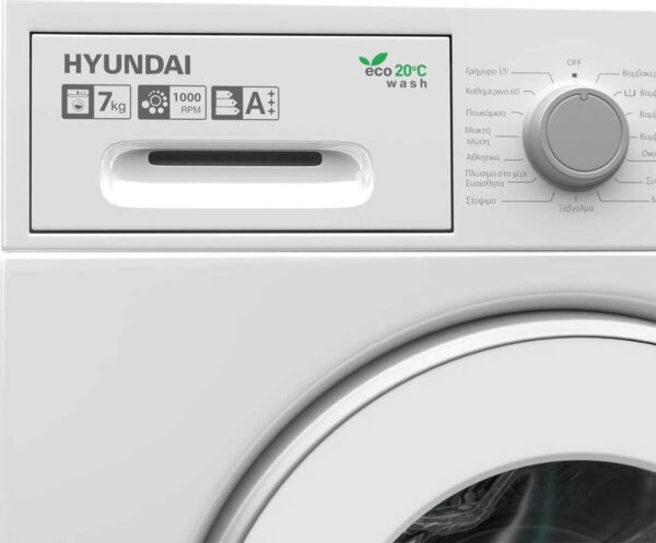 Hyundai HWM19-1207W Πλυντήριο Ρούχων 7kg 1000 Στροφών