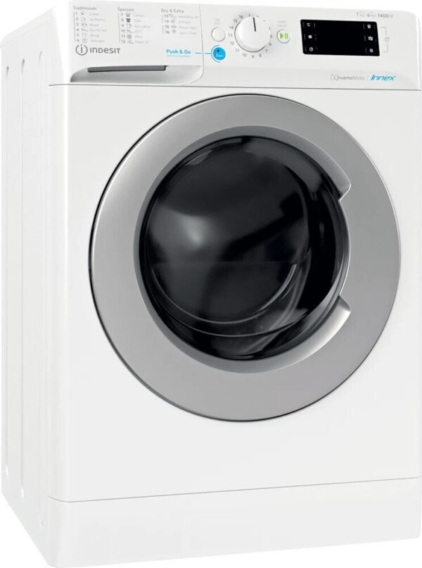 Indesit BDE 76435 9WS E Πλυντήριο Στεγνωτήριο Ρούχων 7kg / 6kg 1400 Στροφές