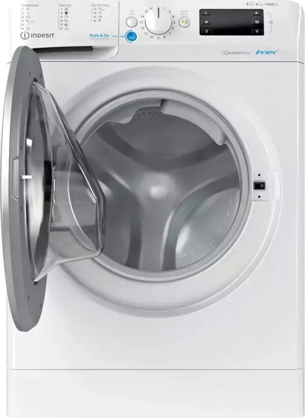 Indesit BDE 86435 9EWS EU Πλυντήριο Στεγνωτήριο Ρούχων 8kg / 6kg 1400 Στροφές