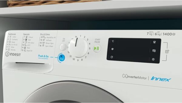 Indesit BDE 86435 9EWS EU Πλυντήριο Στεγνωτήριο Ρούχων 8kg / 6kg 1400 Στροφές