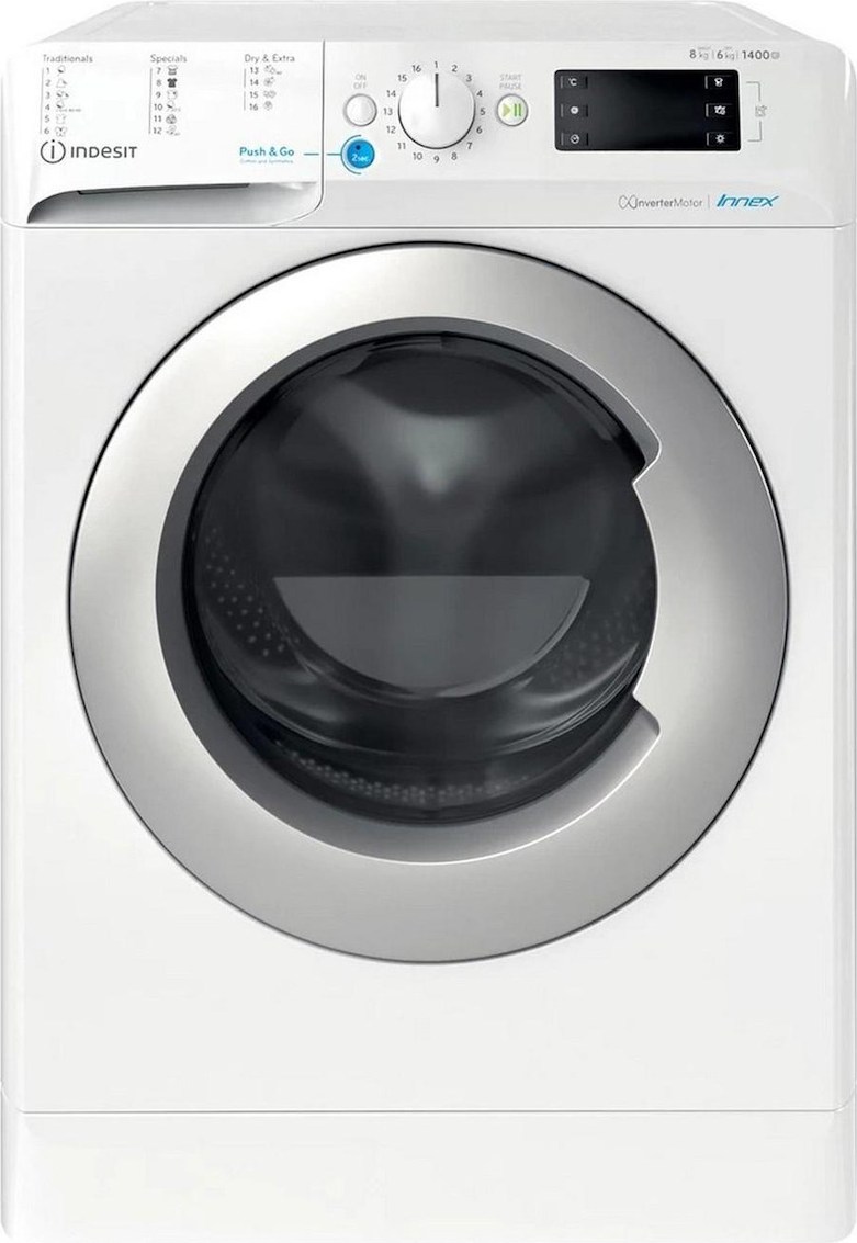 Indesit BDE 86435 9EWS EU Πλυντήριο Στεγνωτήριο Ρούχων 8kg / 6kg 1400 Στροφές