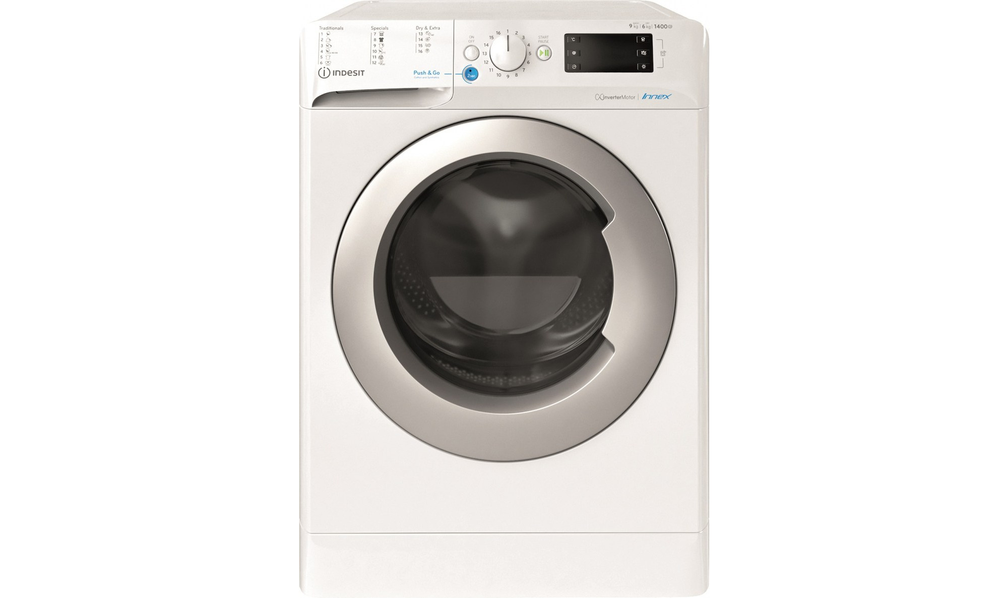 Indesit BDE 96435 9EWS EU Πλυντήριο Στεγνωτήριο Ρούχων 9kg / 6kg Ατμού 1400 Στροφές