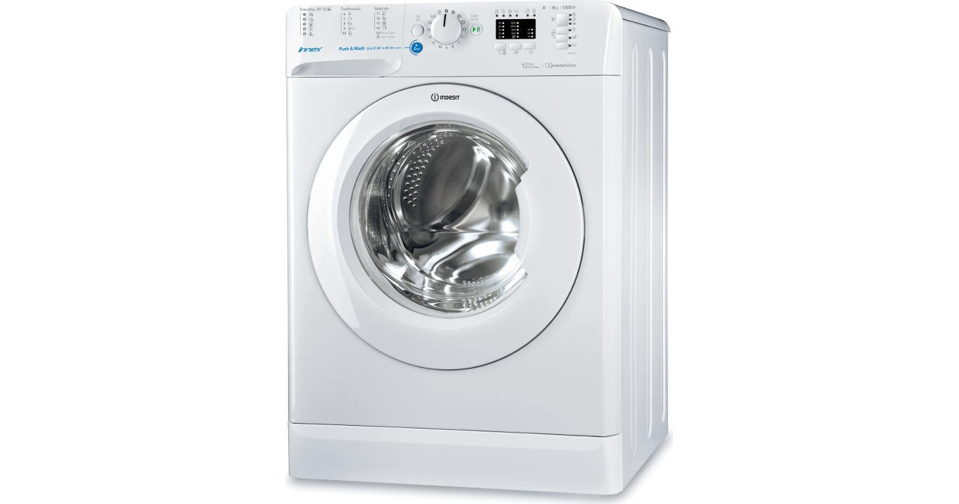 Indesit BWA81283XWEU Πλυντήριο Ρούχων 8kg 1200 Στροφών