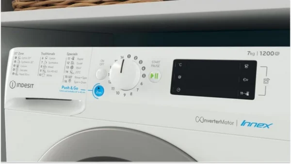 Indesit BWE 71283X WS EE N Πλυντήριο Ρούχων 7kg 1200 Στροφών