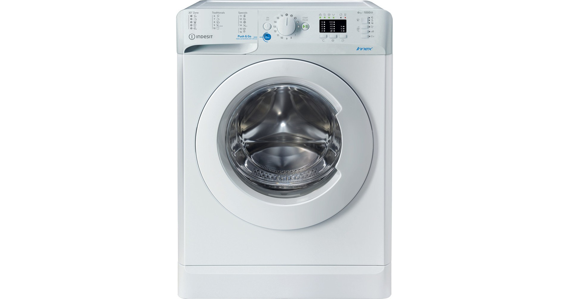 Indesit BWSA 61051 W EU Πλυντήριο Ρούχων 6kg 1000 Στροφών