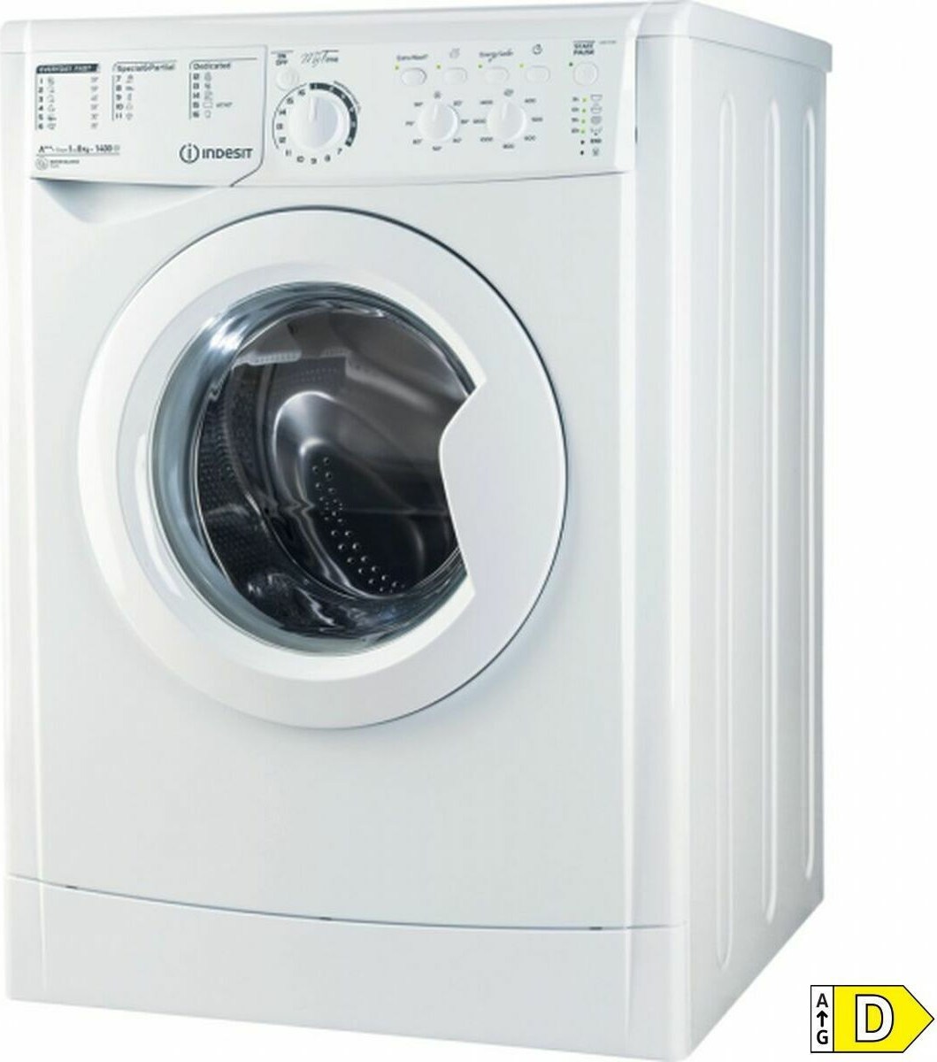 Indesit EWC 81483 W EU Πλυντήριο Ρούχων 8kg 1400 Στροφών