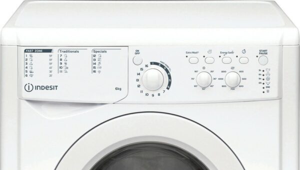 Indesit EWSC 61251 W EU N Πλυντήριο Ρούχων 6kg 1200 Στροφών