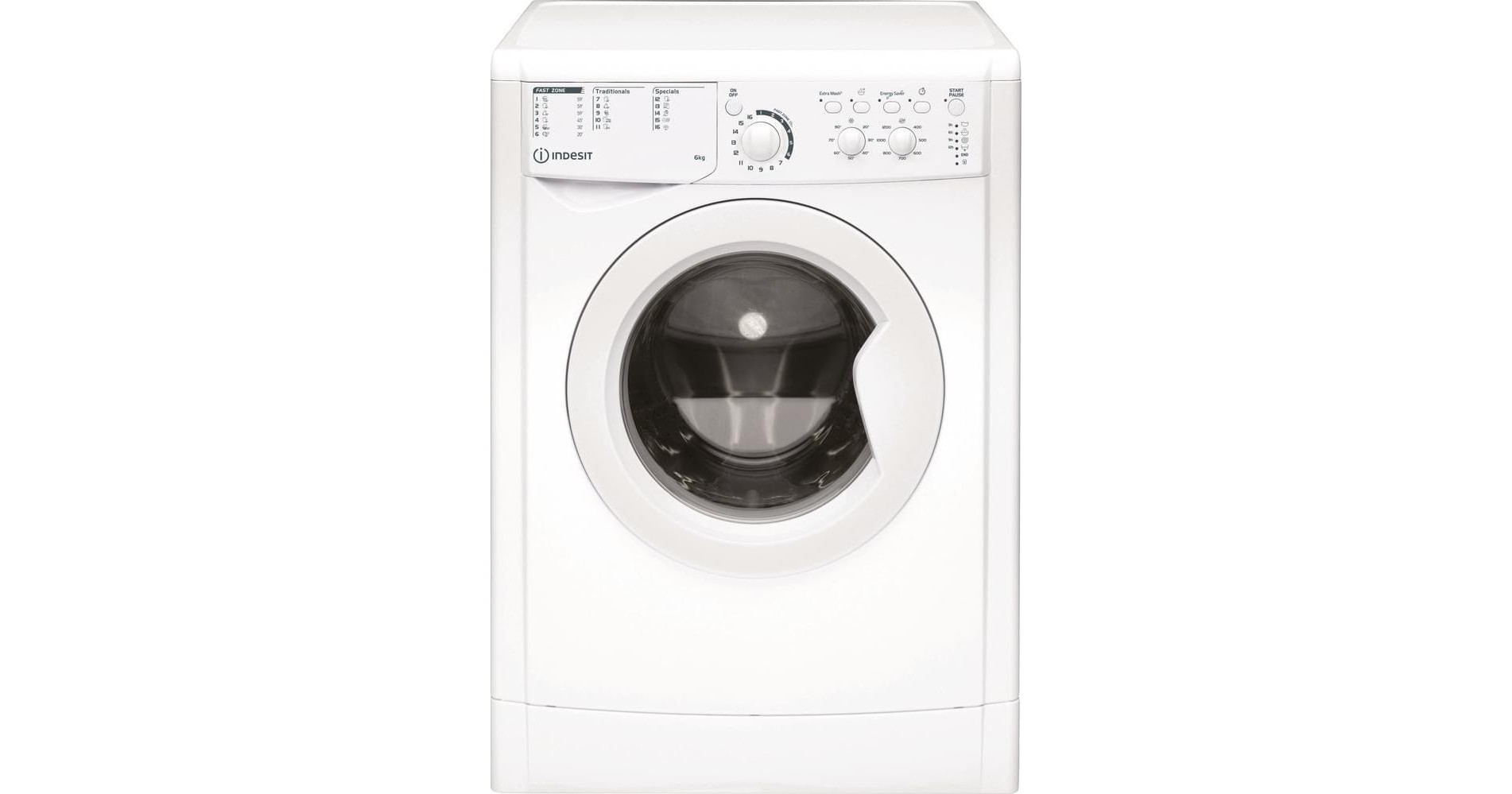 Indesit EWSC61251W Πλυντήριο Ρούχων 6kg 1200 Στροφών