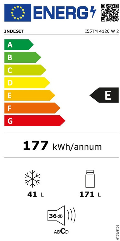 Indesit TAA 5 1 Δίπορτο Ψυγείο 366lt Υ143xΠ54xΒ57cm Λευκό