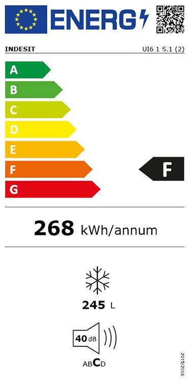 Indesit UI6 1S1 Όρθιος Καταψύκτης 245lt