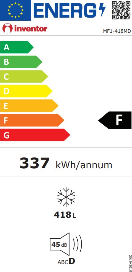 Inventor MF1-418MD Καταψύκτης Μπαούλο 418lt
