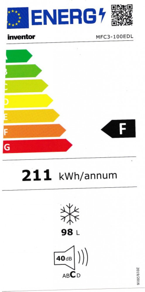 Inventor MFC3-100EDL Καταψύκτης Μπαούλο 98lt