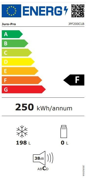 Juro-Pro JPF200CLB Καταψύκτης Μπαούλο 198lt