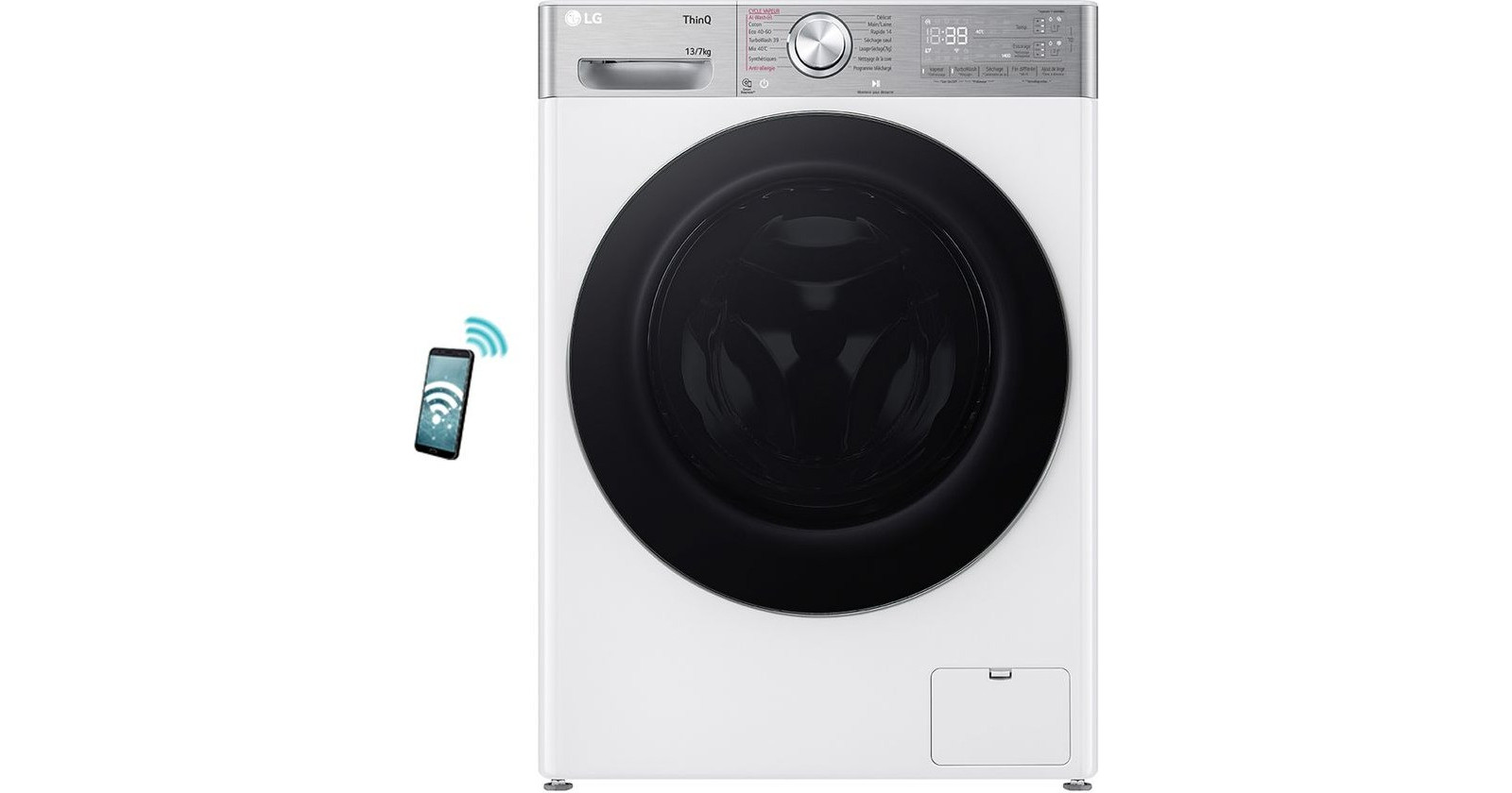 LG D4R9513TPWC Πλυντήριο Στεγνωτήριο Ρούχων 13kg / 7kg Ατμού 1400 Στροφές