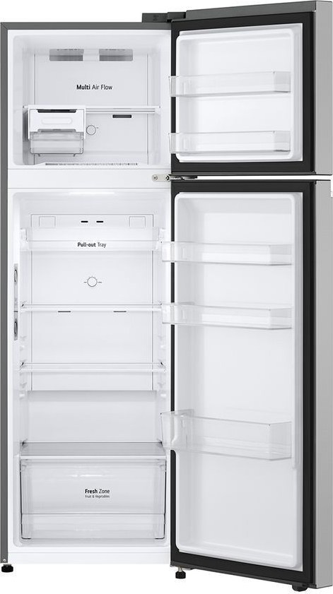 LG GTBV20PYGKD Δίπορτο Ψυγείο 266lt Full No Frost Υ168xΠ55.5xΒ63.7cm Inox