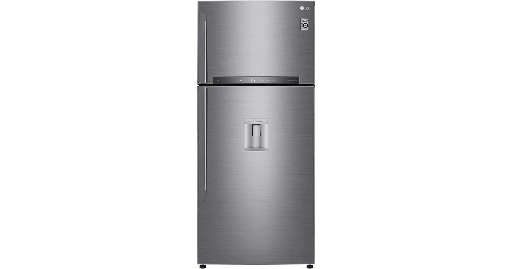 LG GTF916PZPYD Δίπορτο Ψυγείο 592lt No Frost Υ184xΠ86xΒ73cm Inox