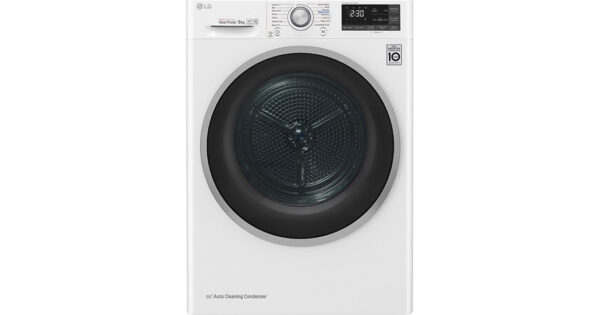 LG RC80U2AV3W Στεγνωτήριο Ρούχων 8kg A+++ με Αντλία Θερμότητας