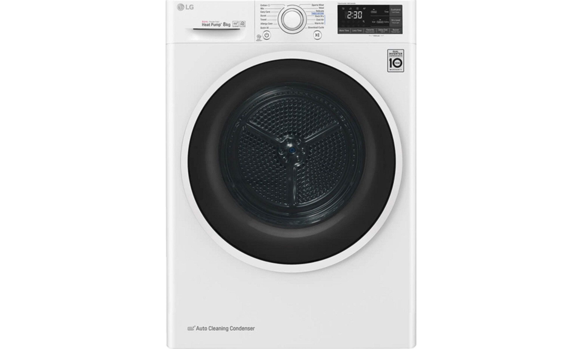 LG RC80U2AV4Q Στεγνωτήριο Ρούχων 8kg A+++ με Αντλία Θερμότητας