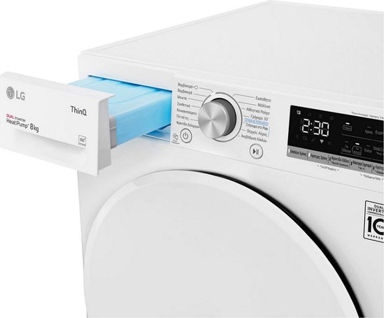 LG RH80V9AV0N Στεγνωτήριο Ρούχων 8kg A+++