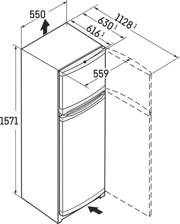 Liebherr CTE2931 Δίπορτο Ψυγείο