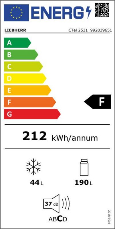 Liebherr CTEL 2531 Δίπορτο Ψυγείο 234lt No Frost Υ140.1xΠ55xΒ63cm Inox