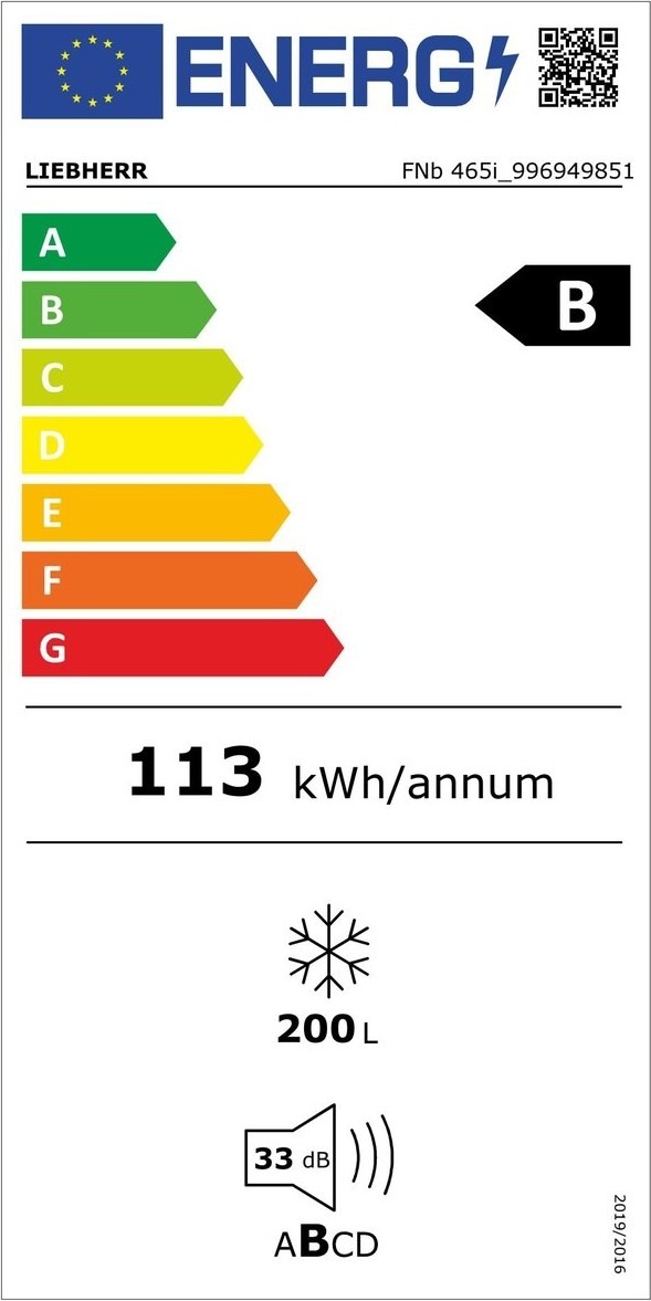 Liebherr FNb 465i Prime Όρθιος Καταψύκτης 200lt No Frost