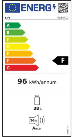 Life Silencio 221-0358 Ψυγείο Mini Bar 38lt Υ43xΠ41xΒ51cm Μαύρο