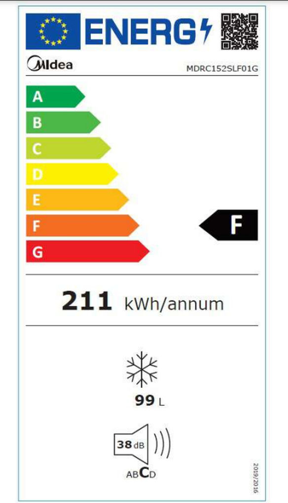 Midea MDRC-152SLF01G Καταψύκτης Μπαούλο 99lt