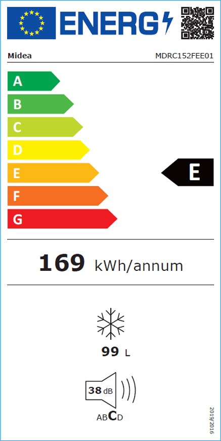 Midea MDRC152FEEE01 Καταψύκτης Μπαούλο 99lt