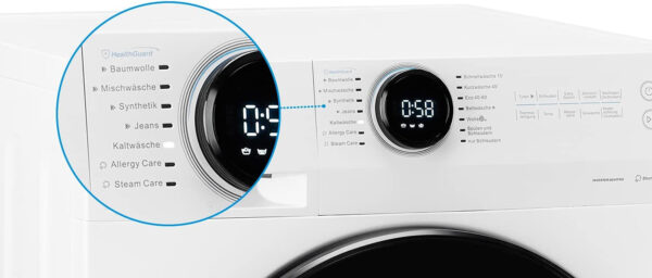 Midea MF200W80B Πλυντήριο Ρούχων 8kg 1400 Στροφών