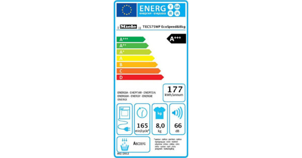 Miele EcoSpeed TEC575WP Στεγνωτήριο Ρούχων 8kg A+++ με Αντλία Θερμότητας