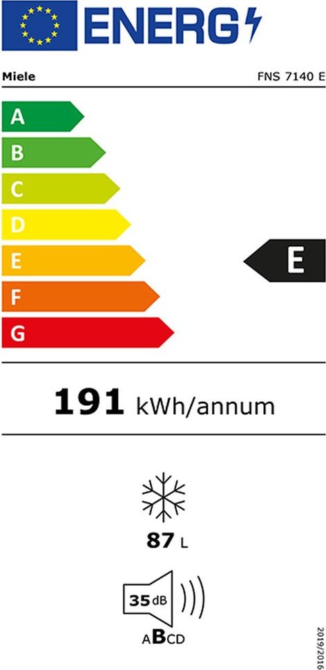 Miele FNS 7140 E Όρθιος Καταψύκτης 87lt No Frost