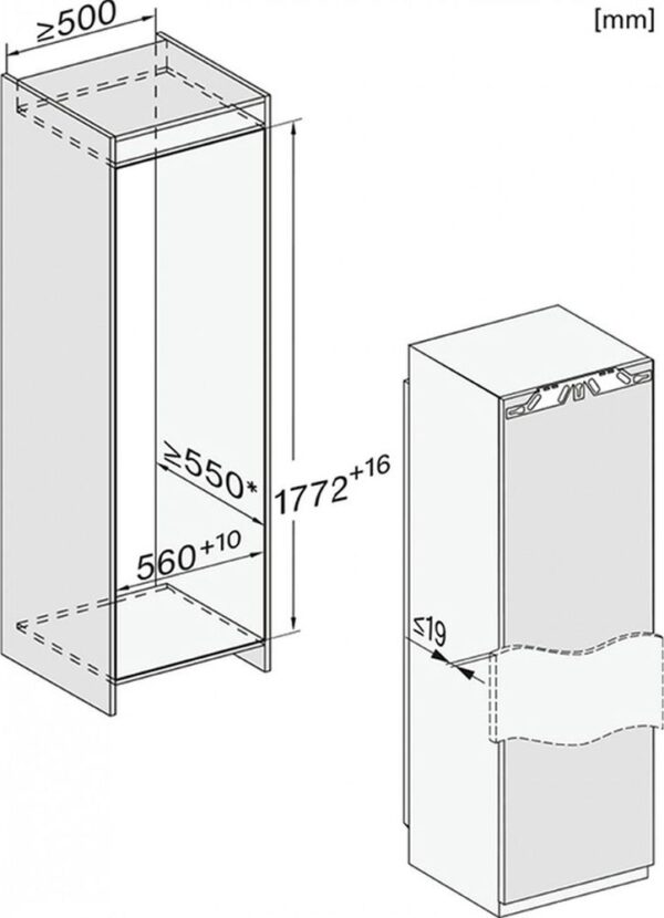 Miele FNS 7770 E Όρθιος Καταψύκτης 213lt No Frost