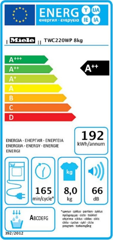 Miele TWC220WP Στεγνωτήριο Ρούχων 8kg A++ με Αντλία Θερμότητας