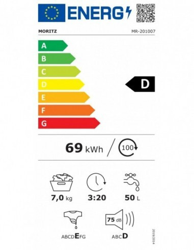 Moritz MR-201007 Πλυντήριο Ρούχων 7kg 1000 Στροφών