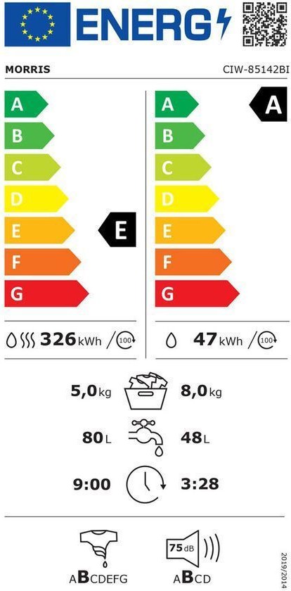 Morris CIW-85142BI Πλυντήριο Στεγνωτήριο Ρούχων 8kg / 5kg