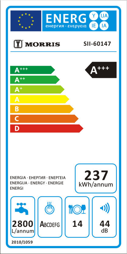 Morris SII-60147 Εντοιχιζόμενο Πλυντήριο Πιάτων 60cm για 14 Σερβίτσια Μπεζ