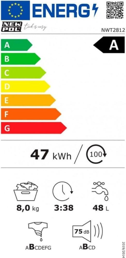 Newpol NWT2812 8kg 1200 Στροφών