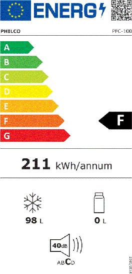 Philco PFC-100 Καταψύκτης Μπαούλο 98lt